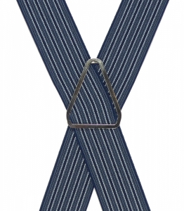 Streifenhosenträger 5070 mit Lederabschlüssen